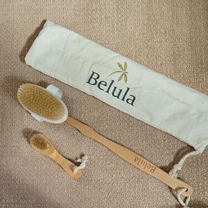 Natural Bamboo Dry Brush Set - Face And Body